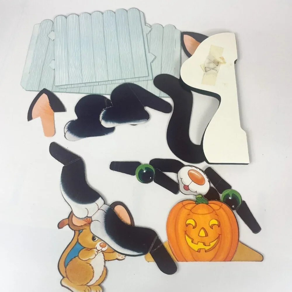 Vintage American Greetings Halloween Honeycomb Decoration Black Cat